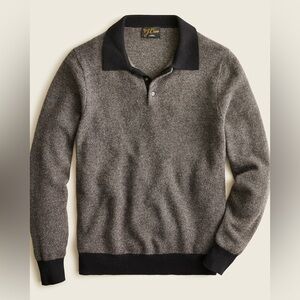 NWT J. Crew Men's Cashmere pullover sweater in bird's eye